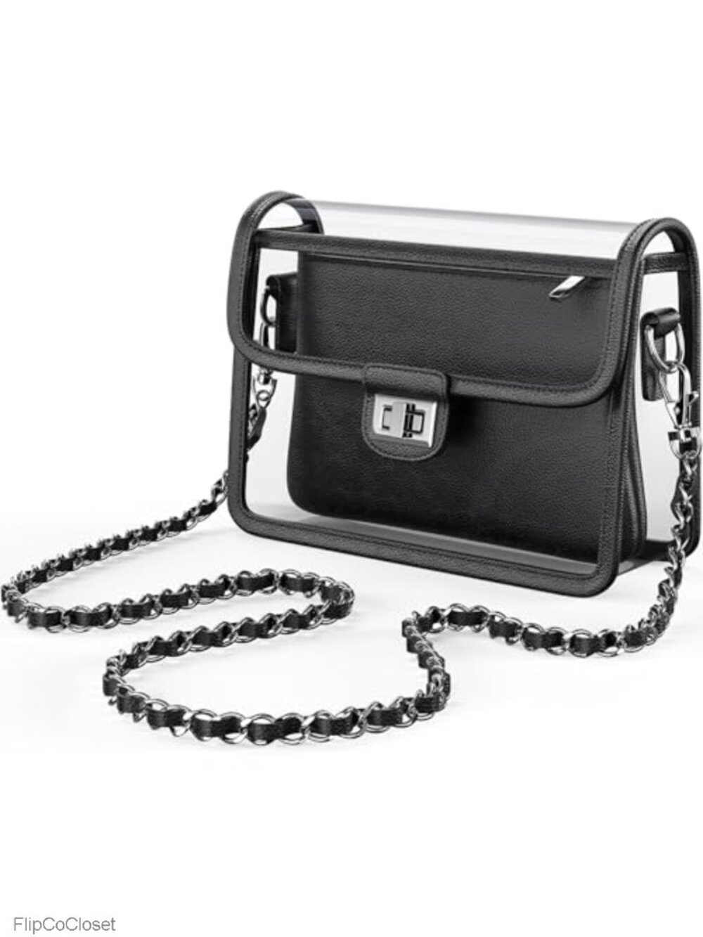 Clear Crossbody Bag Stadium Approved RFID Wallet TPU Vegan Leather